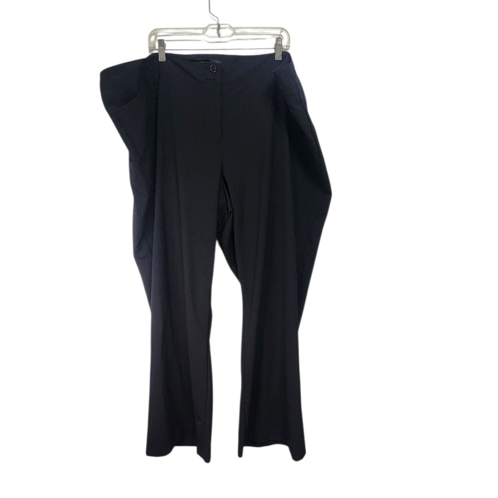 Lane Bryant Black Wide‎ Leg Dress Pants Women's Size 28 Classic Tailored